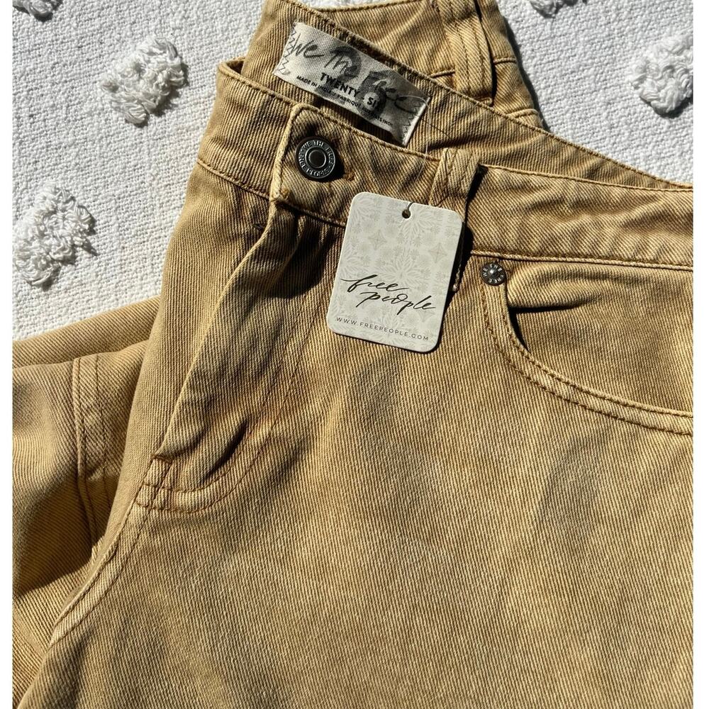 Free People Golden Vibes Crop Jeans Embroidered Western Boho Festival Artsy - Picture 5 of 9